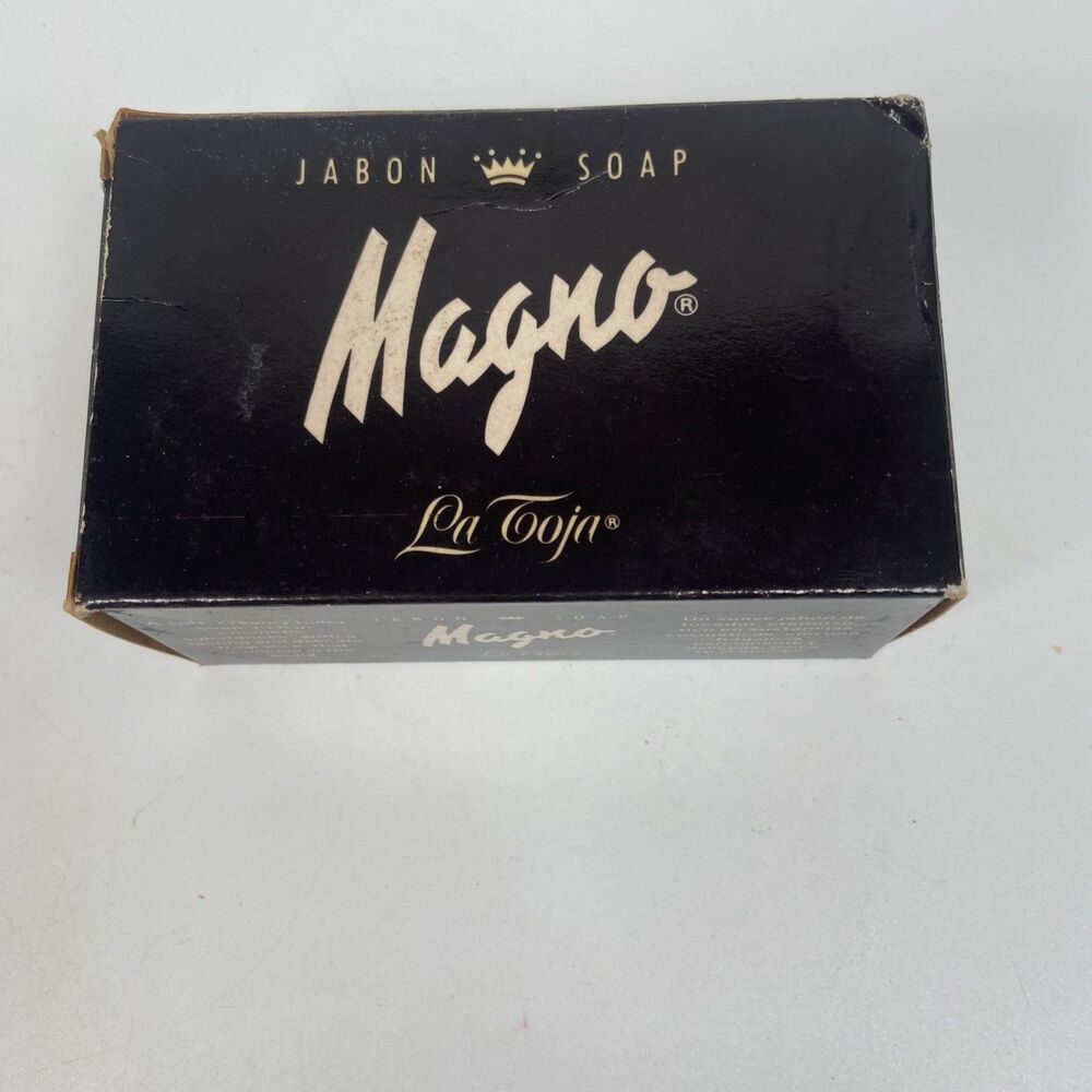 Vintage Magno Javon Soap La Toja Black 4.2 oz Men's Body Bath Wash (1)